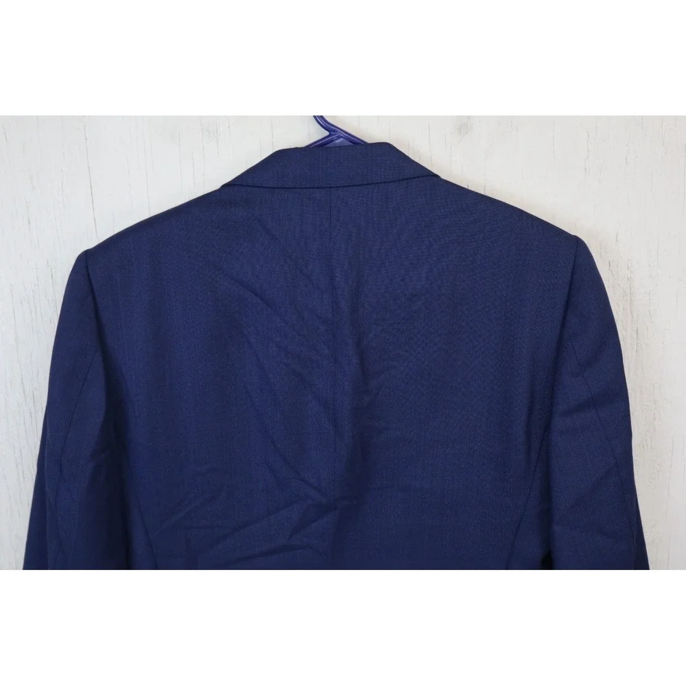 Suit Supply Vitale Barberis Canonico‎ Blue 2 Button Sport Coat Jacket 38R Havana